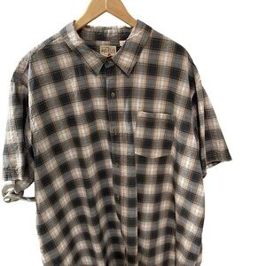 Red Head Brand co. Short sleeve, button up 4Xl plaid men’s shirt, hunting.